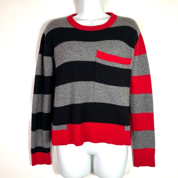 Zadig & Voltaire Striped Cashmere Sweater - Picture 1 of 8